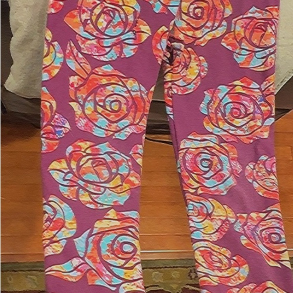 Lularoe leggings size Tween Colorful Floral Leggings